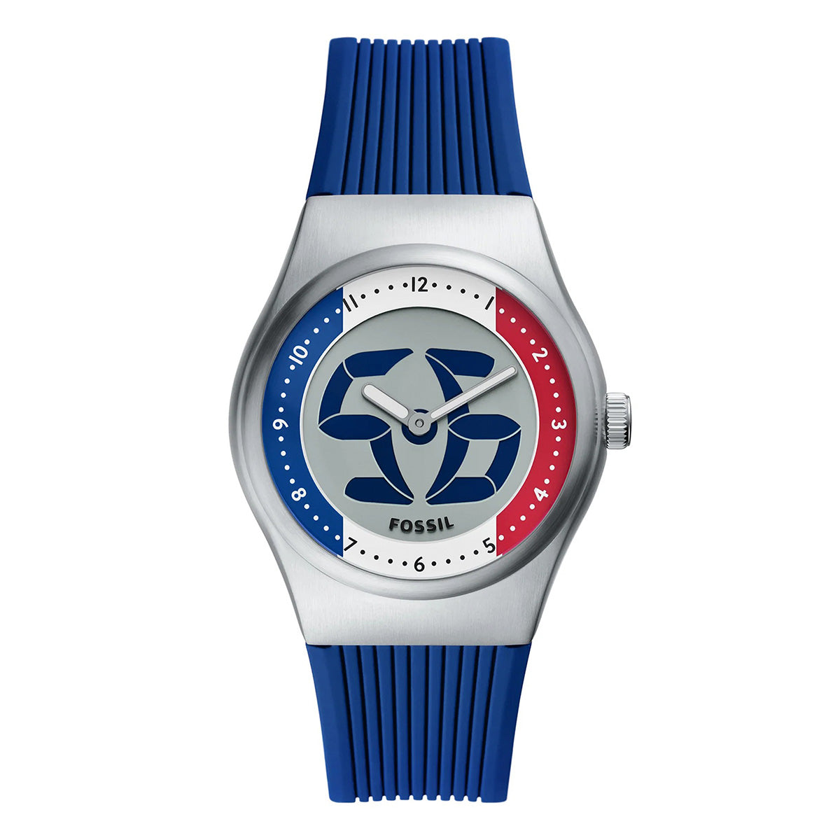 Reloj Fossil World Flags Big Tic Cuarzo Silicona Unisex