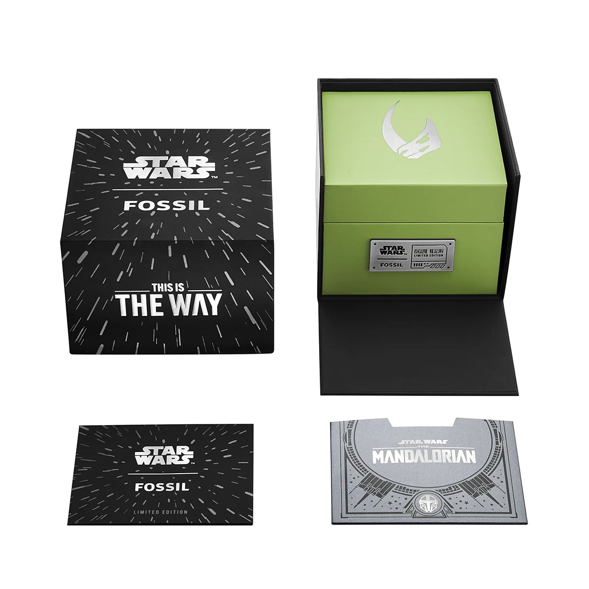 PREVENTA - Reloj Fossil Limited Edition Star Wars™ Grogu™ Neutra Watch Set Cuarzo Cuero / Gamuza Unisex