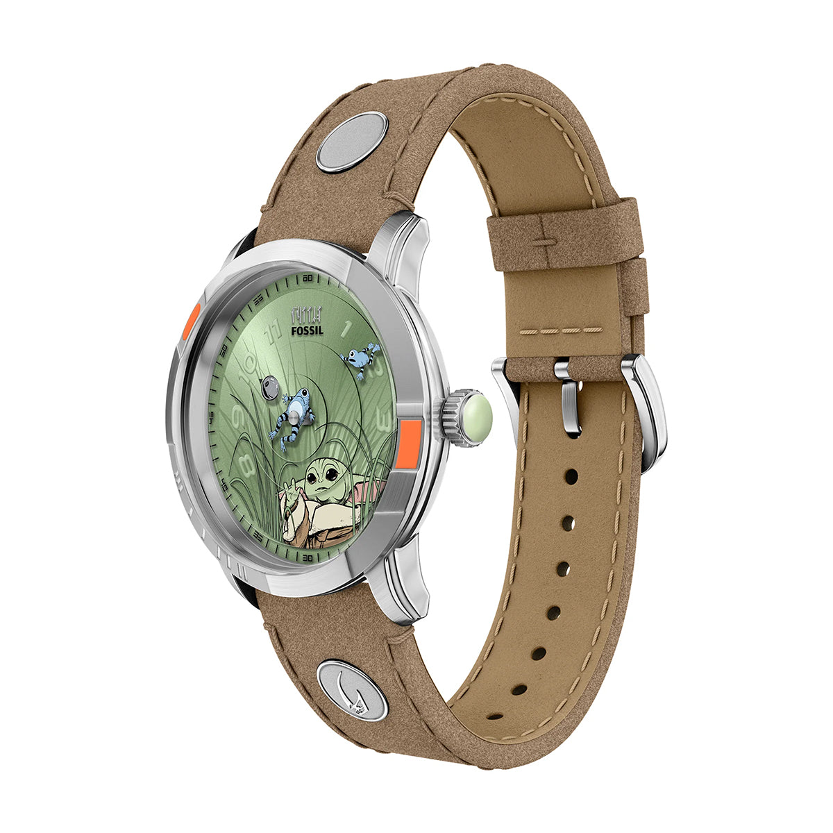 PREVENTA - Reloj Fossil Limited Edition Star Wars™ Grogu™ Neutra Watch Set Cuarzo Cuero / Gamuza Unisex