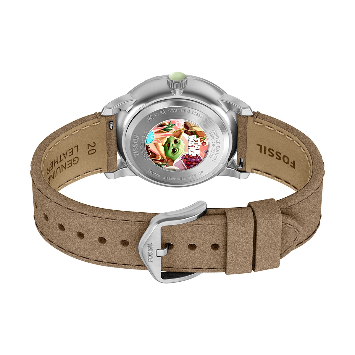 PREVENTA - Reloj Fossil Limited Edition Star Wars™ Grogu™ Neutra Watch Set Cuarzo Cuero / Gamuza Unisex
