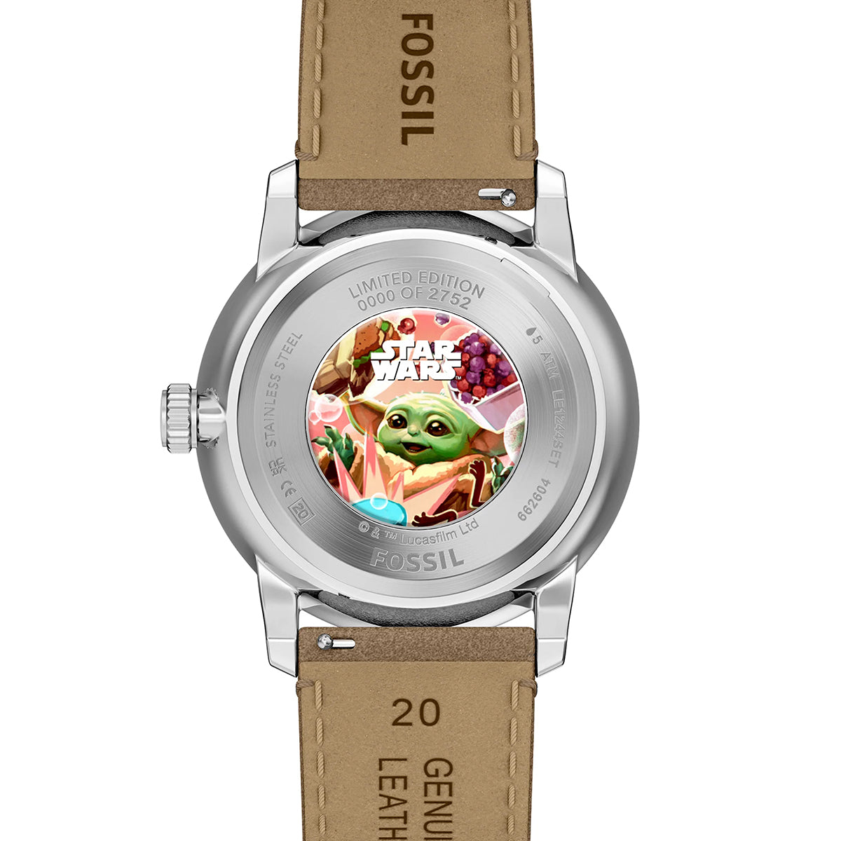 PREVENTA - Reloj Fossil Limited Edition Star Wars™ Grogu™ Neutra Watch Set Cuarzo Cuero / Gamuza Unisex