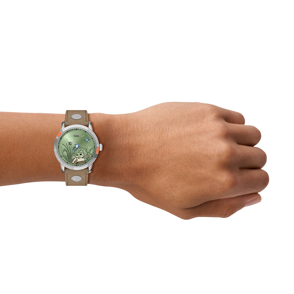 PREVENTA - Reloj Fossil Limited Edition Star Wars™ Grogu™ Neutra Watch Set Cuarzo Cuero / Gamuza Unisex