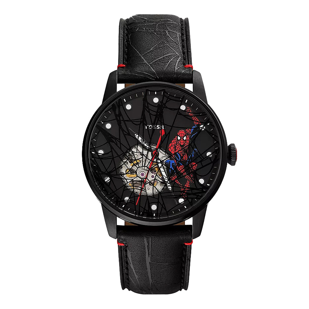 Reloj Automático Marvel X Fossil Limited-Edition Spider-Man Cuero 42mm Unisex