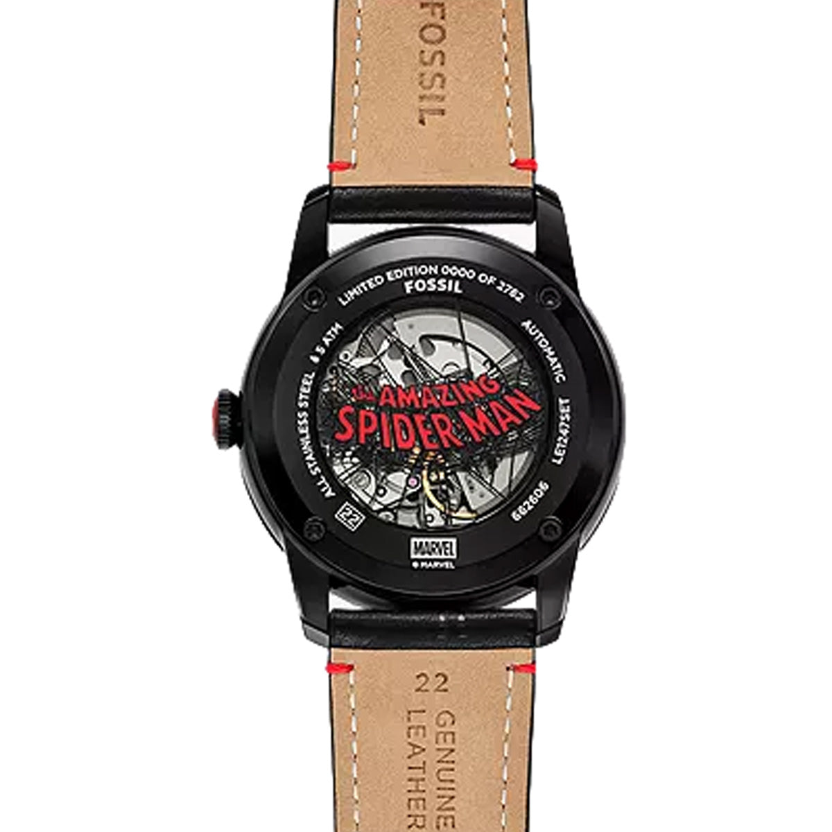 Reloj Automático Marvel X Fossil Limited-Edition Spider-Man Cuero 42mm Unisex