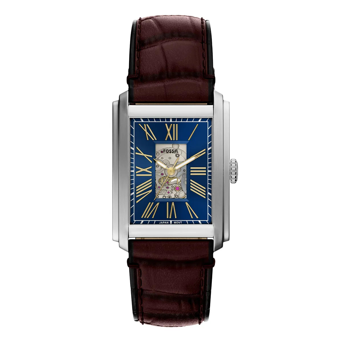 Reloj Fossil Carraway  Automatico Cuero Hombre