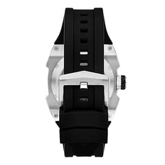 Reloj Fossil Automático Machine Silicona 44mm Hombre Negro / Gris